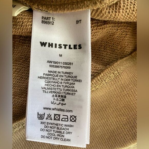 Whistles light brown sweatshirt with black spots in velvet size medium - Picture 3 of 8